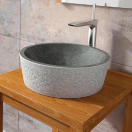 Lavabo en piedra Dual Negro 405x130mm