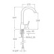 Grifo Monomando Fregadero Vertical Serie Enkel c/cisne Cromo (Kalla)