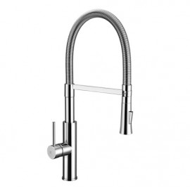 Grifo Monomando Fregadero Vertical Orientable Serie Pilot Acero Cromo (Kalla)