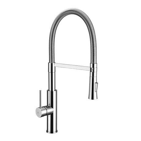 Grifo Monomando Fregadero Vertical Orientable Serie Pilot Acero Cromo (Kalla)