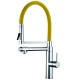 Grifo Monomando Fregadero Vertical Orientable con caño Serie Pilot Colours AMARILLO Cromo (Kalla)