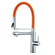 Grifo Monomando Fregadero Vertical Orientable con caño Serie Pilot Colours NARANJA Cromo (Kalla)