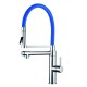 Grifo Monomando Fregadero Vertical Orientable con caño Serie Pilot Colours AZUL Cromo (Kalla)