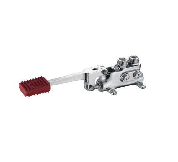 Grifo De Pedal Mezclador - Control De Agua Fría/Caliente Sin Manos, Ideal Para Cocinas Industriales Y Hospitales