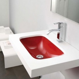 Lavabo resina y cristal Une 600x450x130 mm