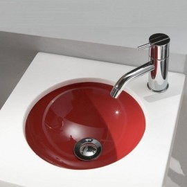 Lavabo resina en cristal Une 01 350x350x110 mm